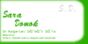 sara domok business card